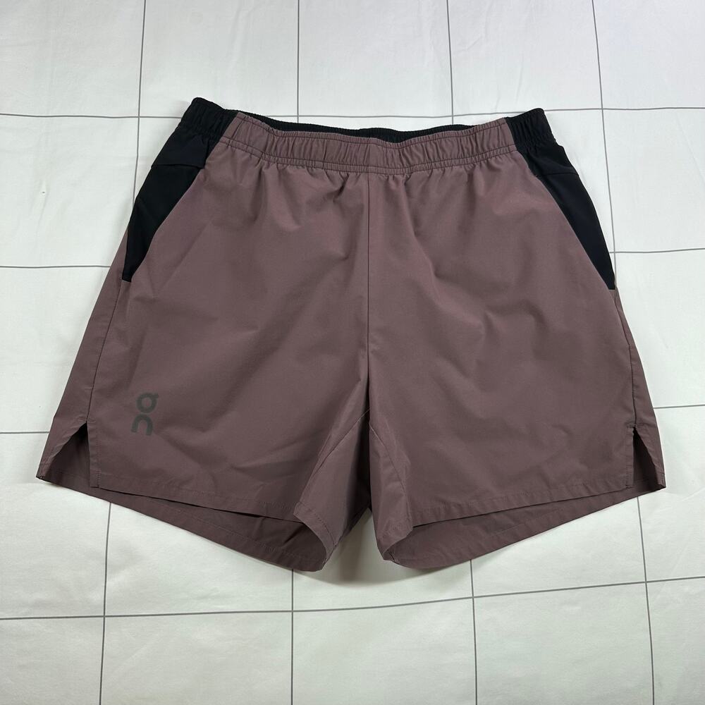 On Running Men’s Athletic Shorts in Mauve with Black Accents